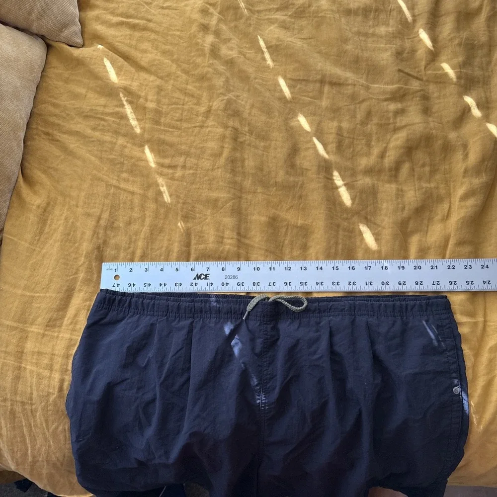 Big Dogs‎ Shorts Mens XL Blue Swim Trunks Drawstring Mesh Lined Stripe Logo
